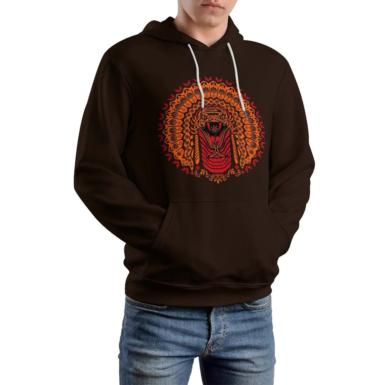 

Printed Men Hoodie The Chief,Spring and Autumn Trend Male and Female Street Party Culture History Art Hooded Sweater