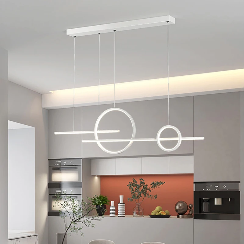Smart LED Pendant Light Restaurant Hanging Lamp Remote Control Adjustable Color Temperature Brightness Living Room Home Lights 3