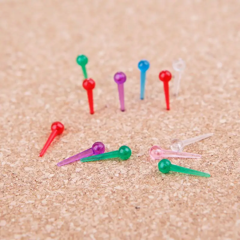 Plastic Safety Push Pins Thumbtacks For Dressmaking Scarf Tailor Offices 200pcs