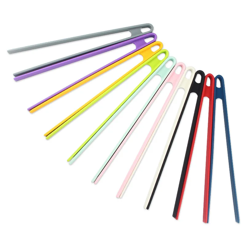Silicone Tongs Food Toast Trivet Kitchen Non-slip Cooking Clip Clamp BBQ Salad Tools Grill Accessories