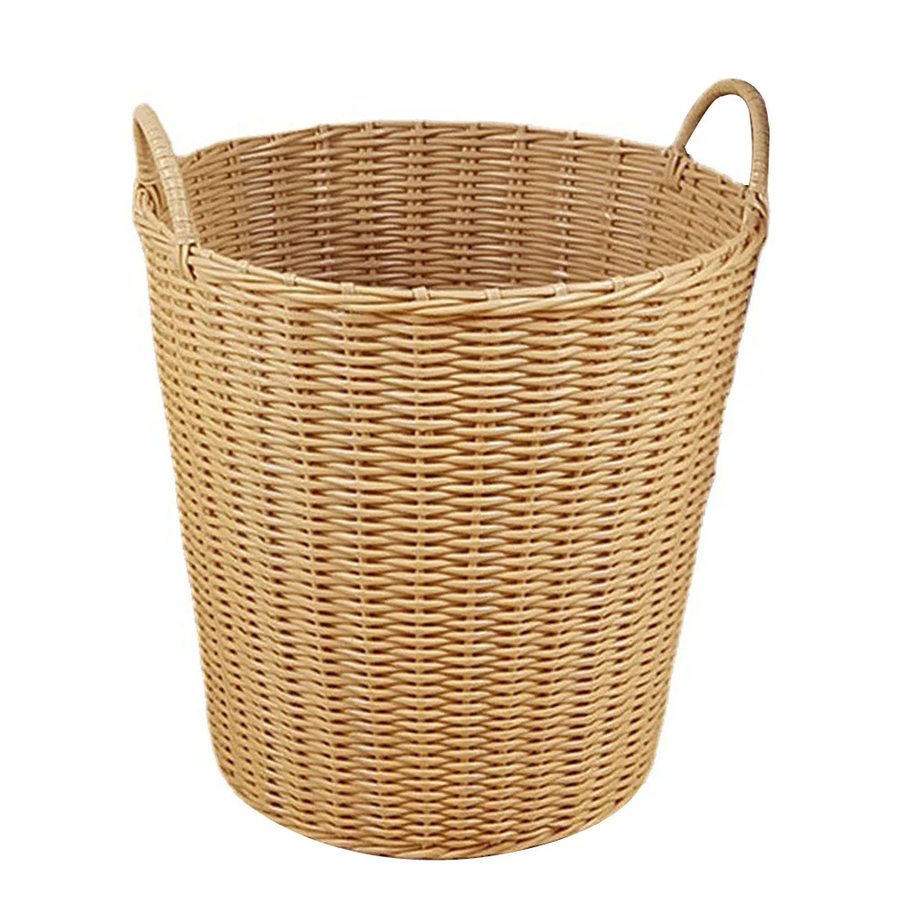 

Diaper Basket Dirty Clothes Woven Plastic Storage Holder Toys Container Portable