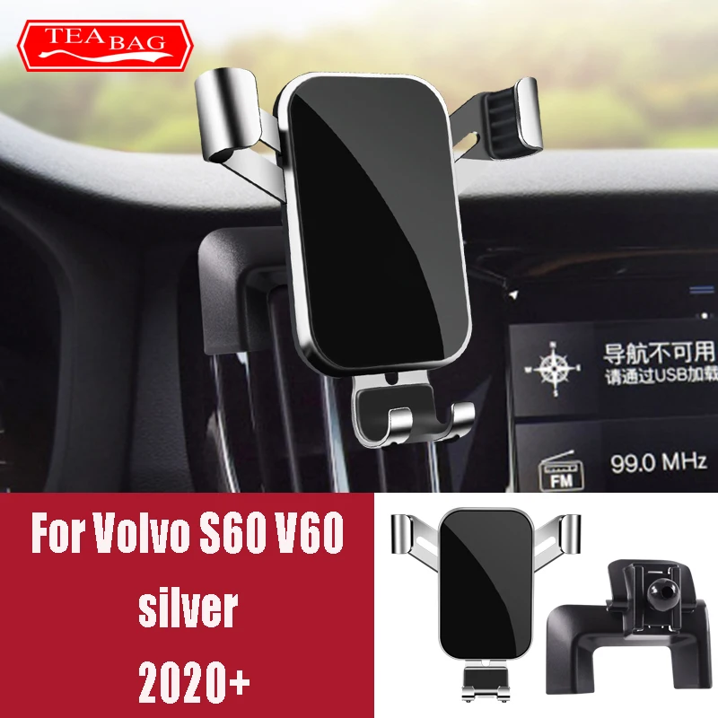 S60 V60 S90 V90 2016-2020 중력 스탠드 자동 에어 벤트 마운트 브래킷 스냅 타입 액세서리 LHD 용 자동차 폰 홀더 조정