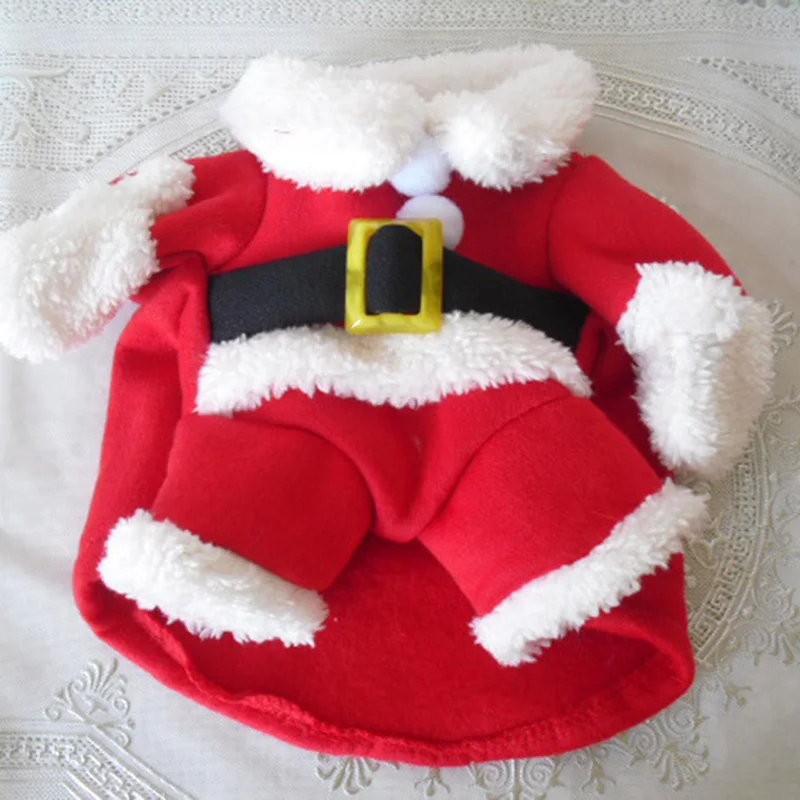 Christmas Cat Costumes Funny Santa Claus Clothes For Small Cats Dogs Xmas New Year Pet Cat Clothing Winter Kitty Kitten Outfits - Image 3
