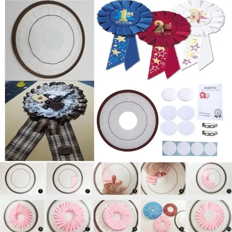 X6HD Rosette Maker Professional Badge Button Maker Rosette Brooch With Pin