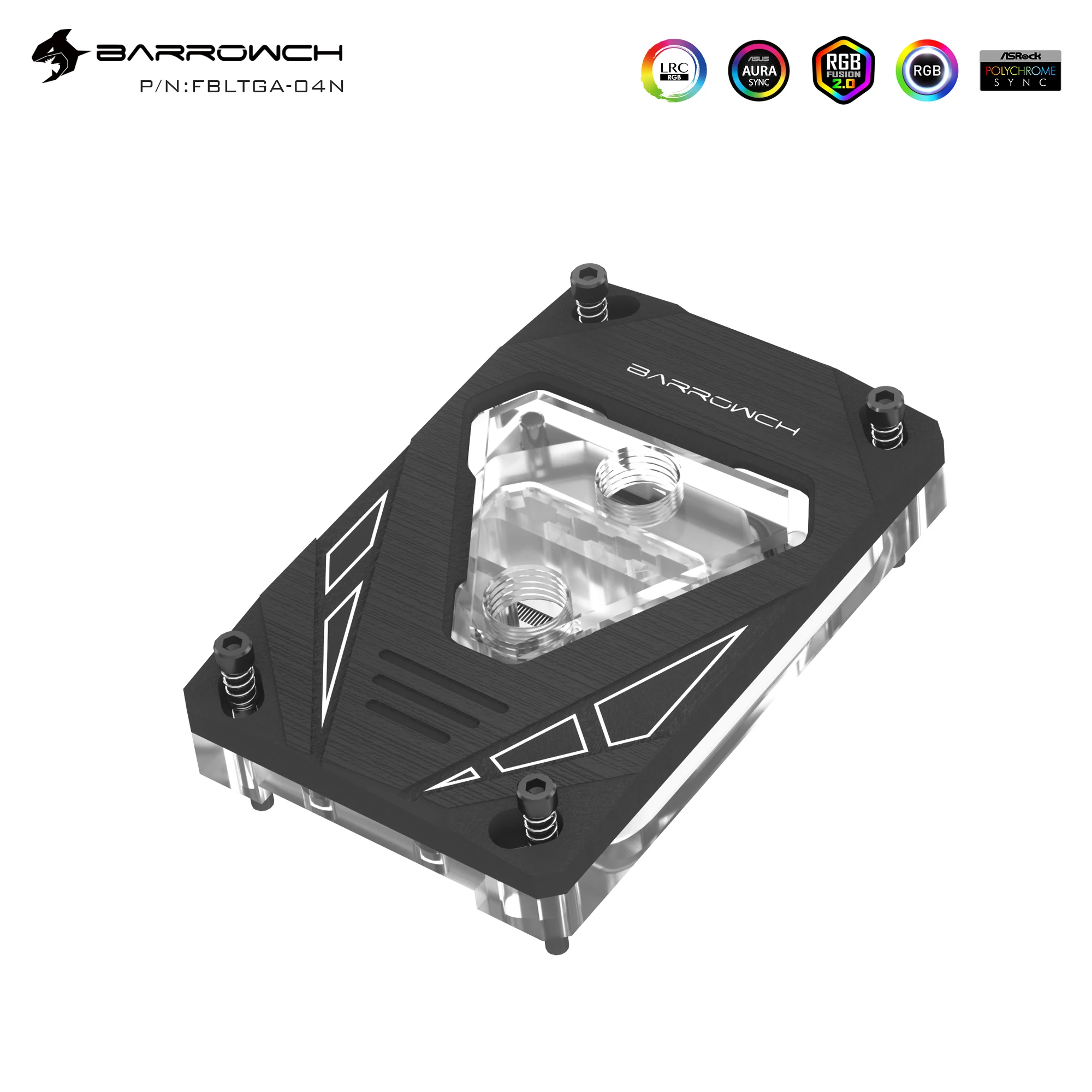 Barrowch Fbltga04n Bloco de Resfriamento Água da Cpu para Amd Ryzen Am4 Am3 Plataforma Radiador m Série pc Wtaer Computador Refrigeração Case - Imagem 3