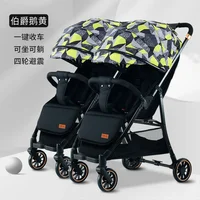 Poussette Double Pliable et Portable avec Vue Haute, pour Bébé 2
