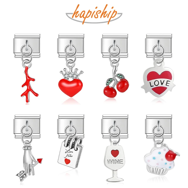 Stainless Steel Jewelry Making  Italian Charm Bracelet Charms - Heart Eye  Charm Fit - Aliexpress