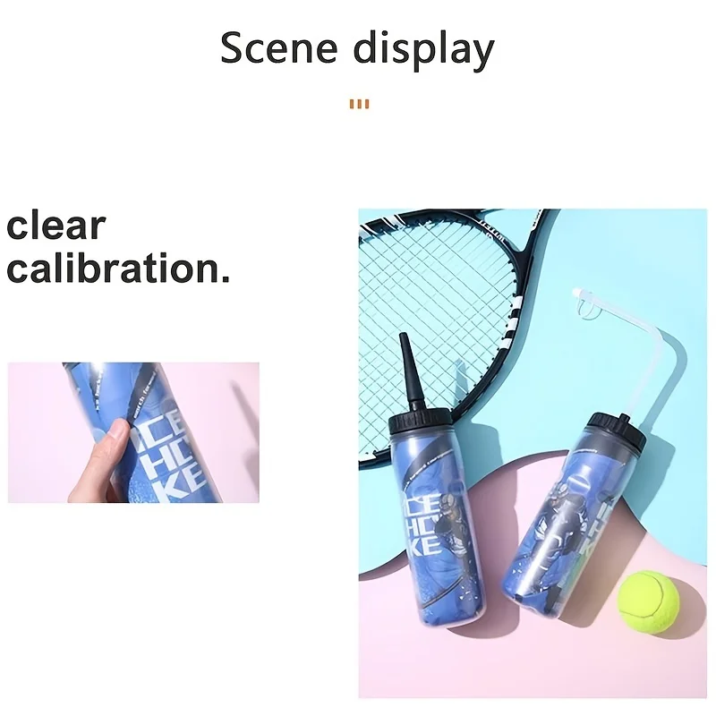 600ML Ice Hockey Water Bottle Portable Large Capacity Football Lacrosse Bottle Classic Extended Tip Design Sports Gear 2