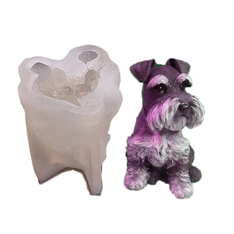 1 Pc Scented Candle Molds Dog Epoxy Resin Casting Mould DIY Making Crafts Aroma Gypsum for Craft Car Home Ornaments |