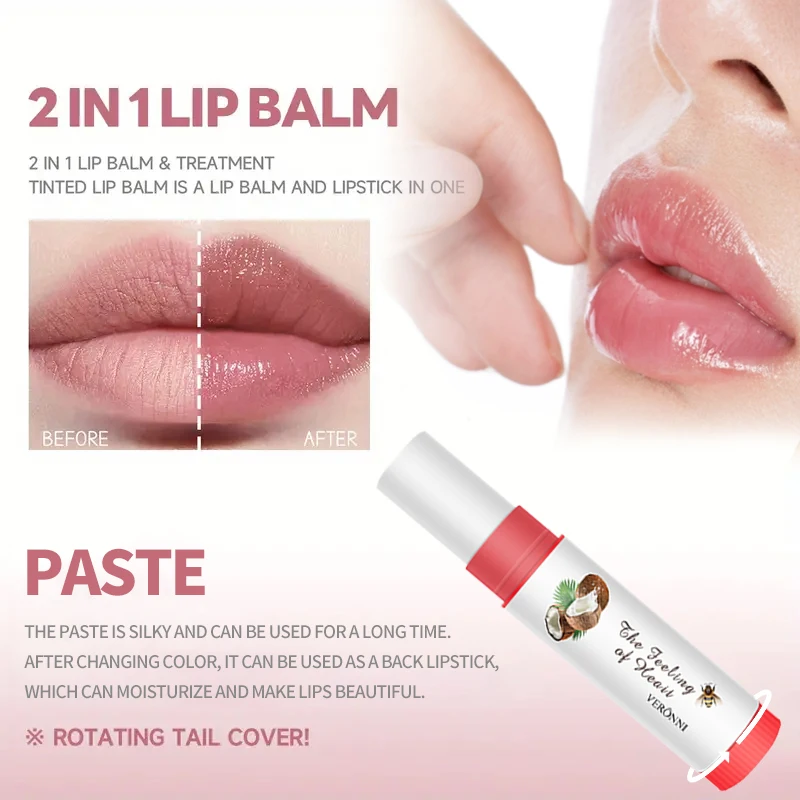Natural Plant Lip Balm Moisturizing Lipsticks Base Cute Makeup Anti-Cracking Lip Oil moisturizing lip balm Cosmetics Skin Care 3