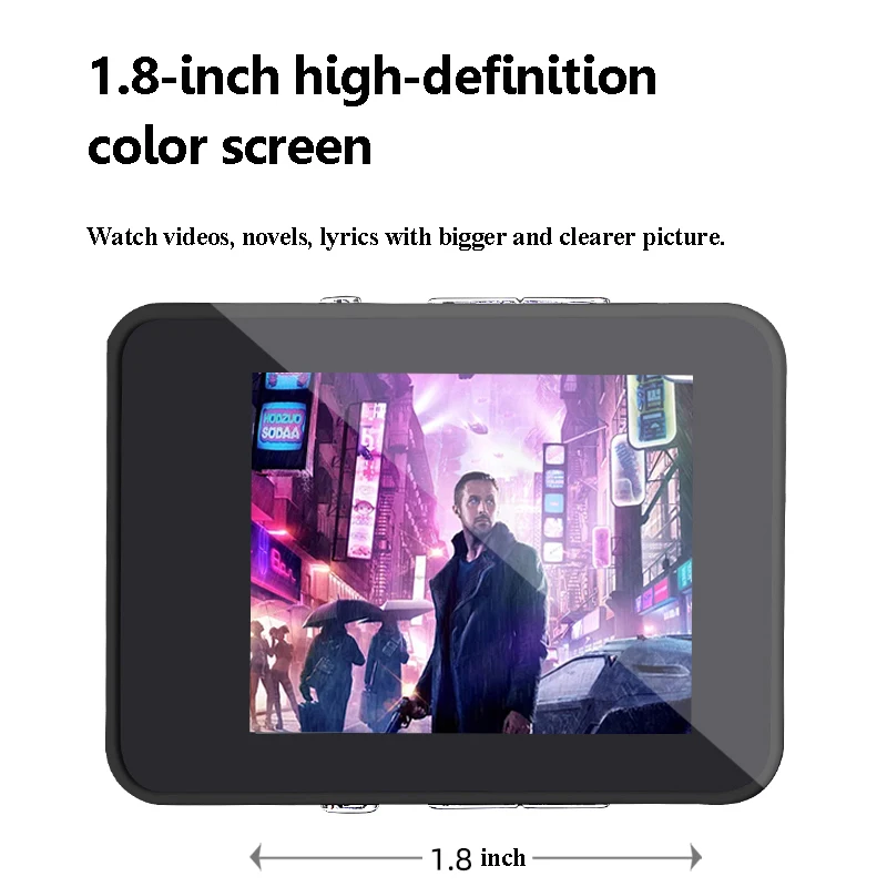 Mini Bluetooth MP3 Player Portable HiFi Sound Walkman Recorder 1.8" Colorful Screen MP4 Video Player Support Ebook FM Stopwatch