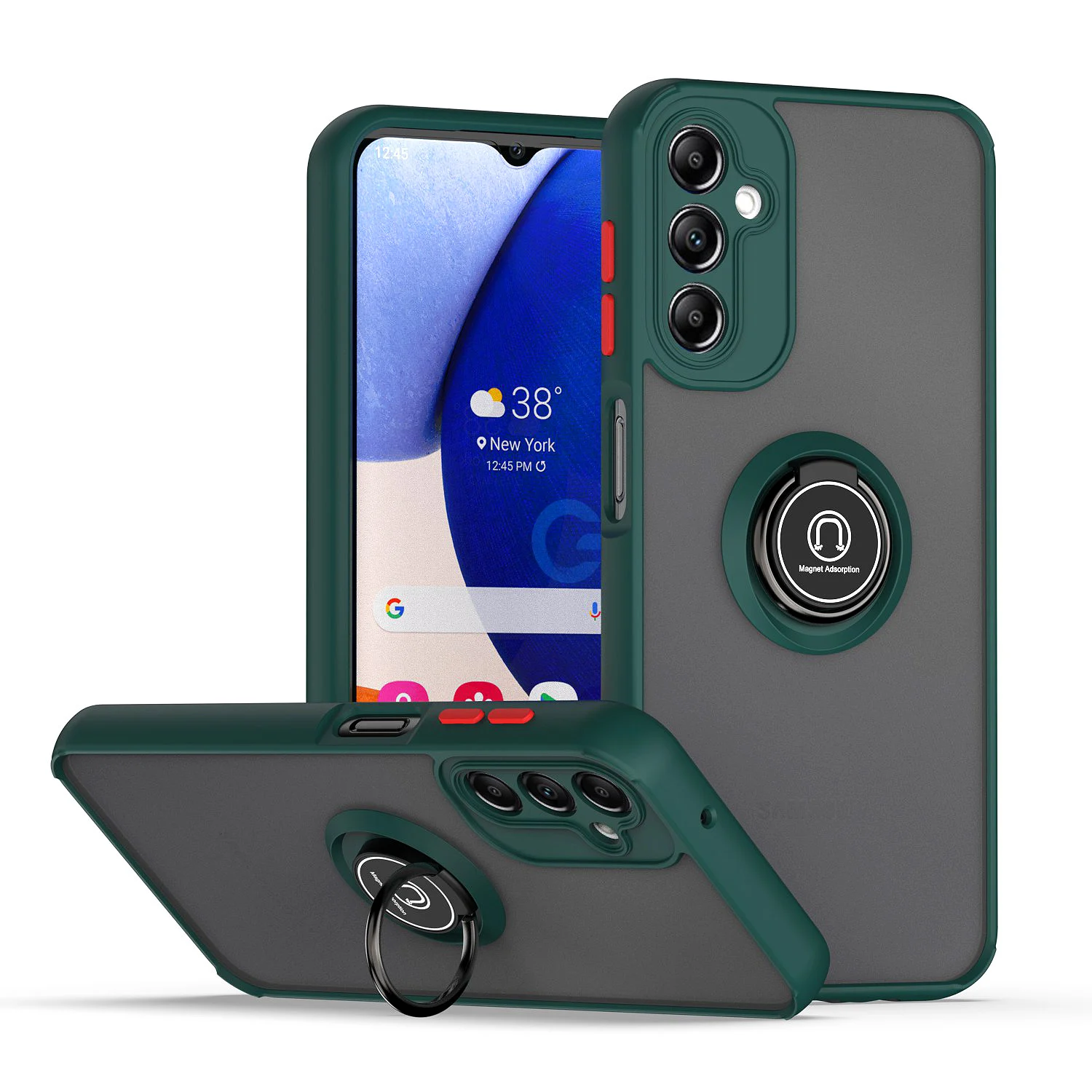 Durable Armor Case with Ring Stand Holder and Grip