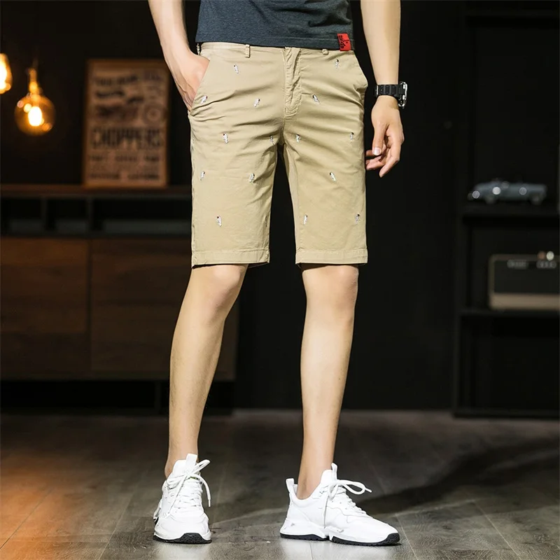 

Cotton Shorts Men's Summer Cargo Shorts Youth Fashion Slim Fit Pure Leisure Breathable Big Size Pants Casual Short High Quality