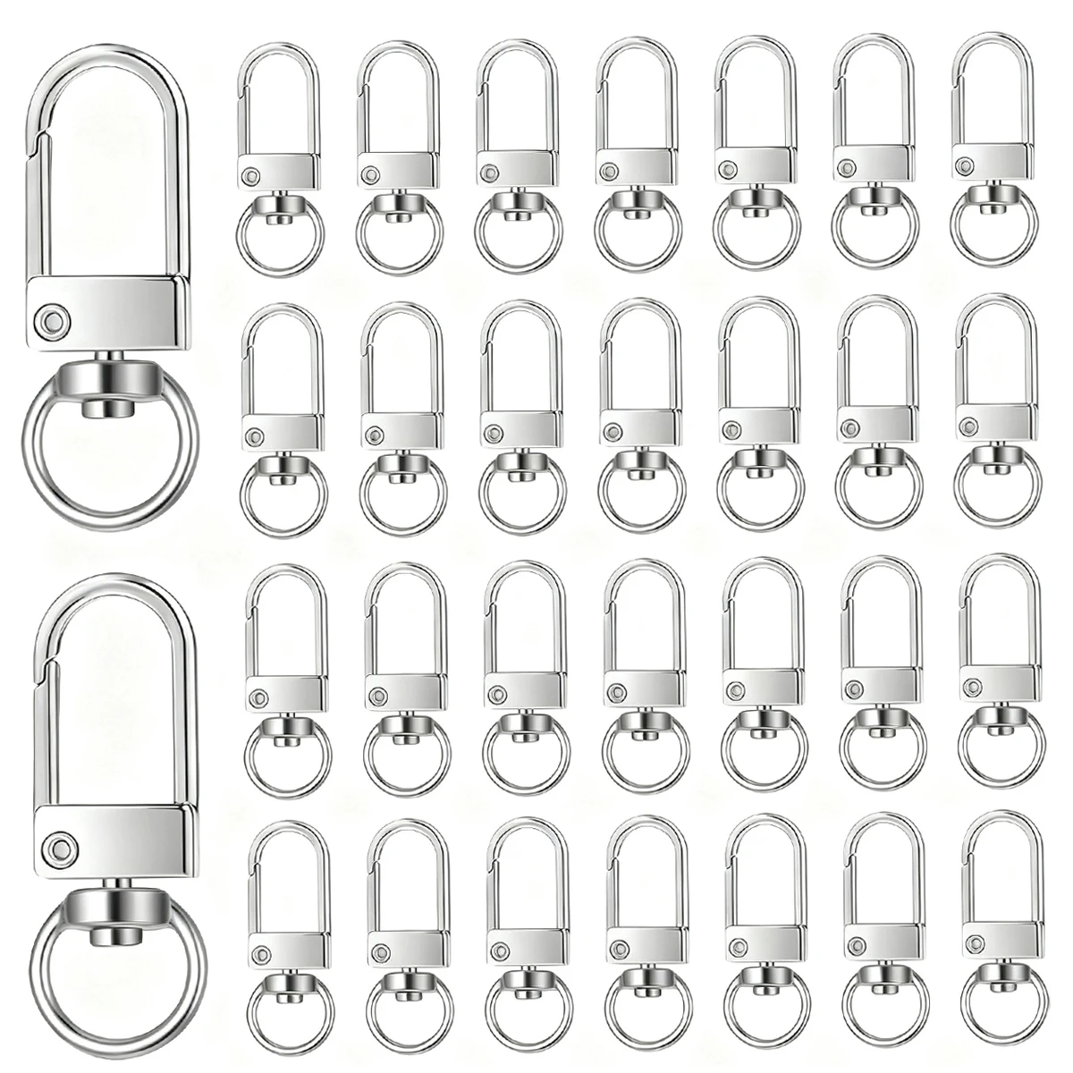 10/30/50개 회전식 도그 버클 골드 로브스터 클립 후크 DIY 쥬얼리 제작 키링 체인 액세서리 용품 도매