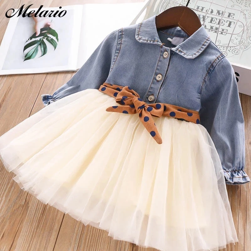 Melario Fall Fashion Leopard Girls Dresses New Spring Bow Kids Dress Abbigliamento Per Bambini Princess Dress Casual Kids Girls Clothes
