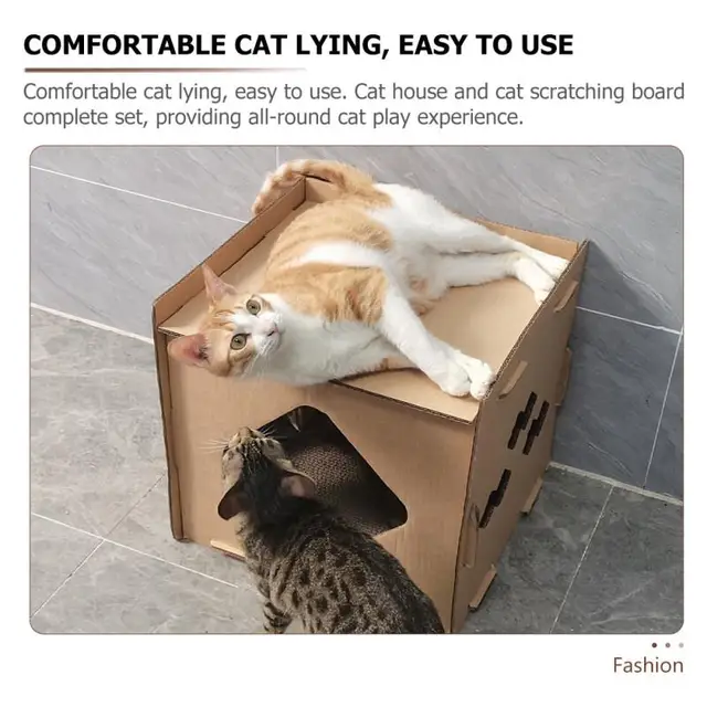 Rascador de cartón corrugado para gatos, rascador de pared para casa, caja  para gatos de interior, juguete para mascotas