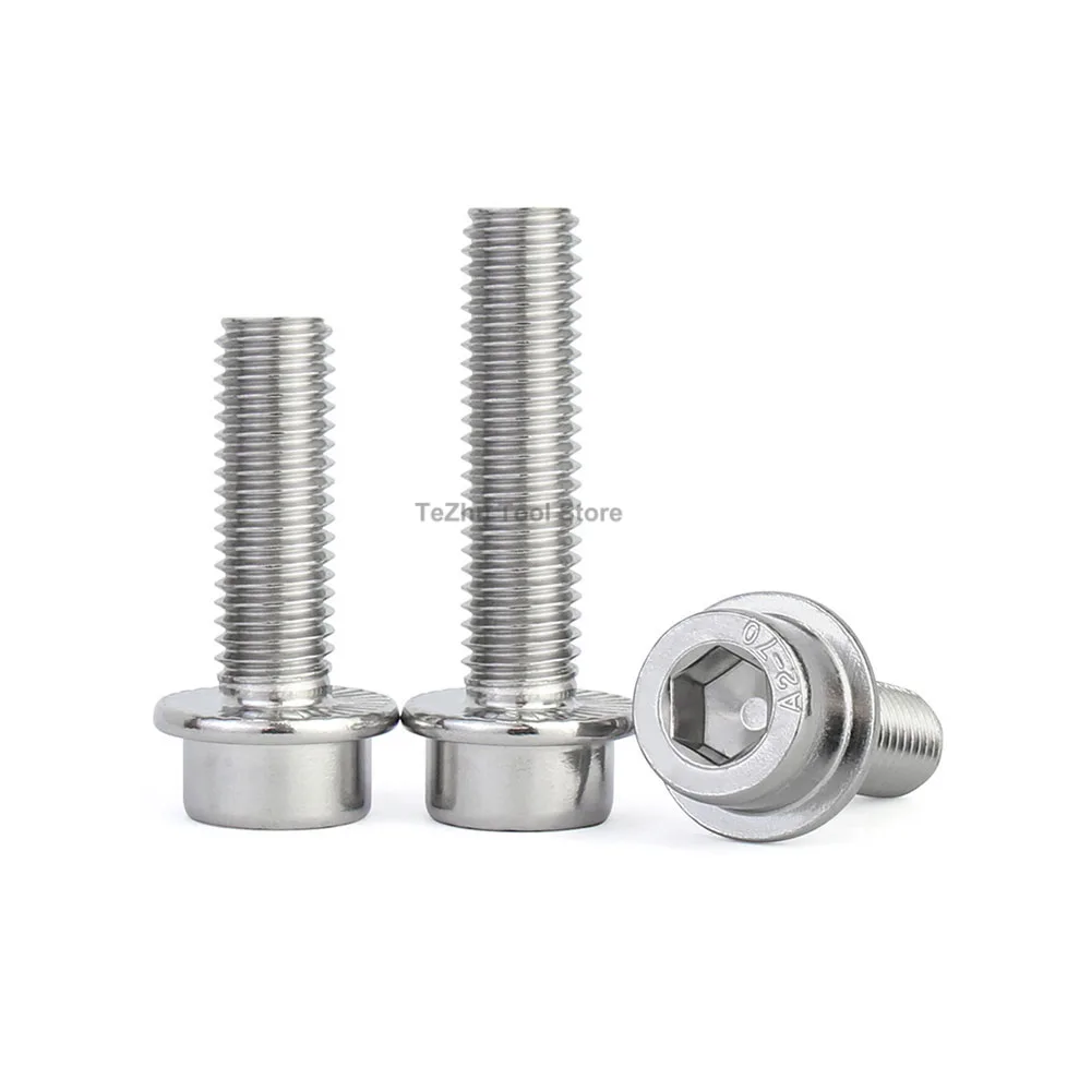 Bullone A Testa Esagonale Flangiato M6x1.0x10mm – Acciaio Inox – Racebolt (RB-SSHX610)
