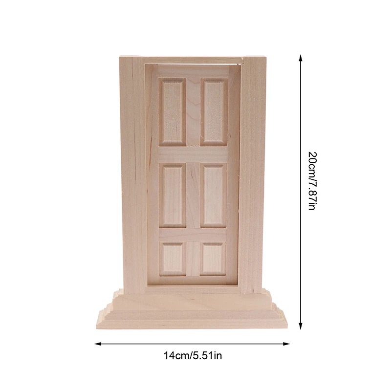 1:12 casa delle bambole mobili in miniatura porta in legno non finita porta in l