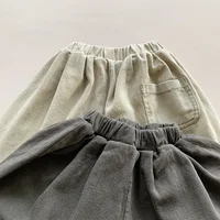 Autumn New Children Loose Trousers Baby Girls Wide Leg Pants Solid Casual Pants Fashion Boys Harem Pants Kids Toddler Clothes 4