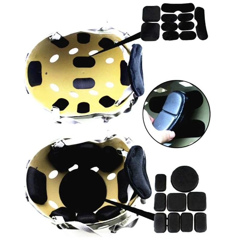 19pcs Universal Airsoft Helmet Pads Replacement Foam Padding Kits Set Mats For Fast/Mich/ACH/USMC/PASGT