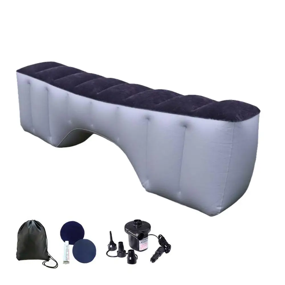 Inflatable Car Travel Bed Mattress Car Plug Air Cushion Camping Mattress For Vehicles Car Camping Equipment Q0Z6