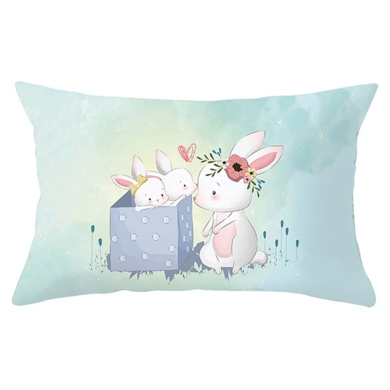 Cartoon Cute Animals Collection Pillow Cover Home Linen Printed Throw Pillow For Home Decor Office Sofa Cushion Cover 30x50CM