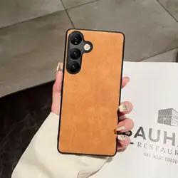 Fashion Solid Color Matte Business Phone Case - Ultra Soft Cover - Galaxy A18 (Brown)