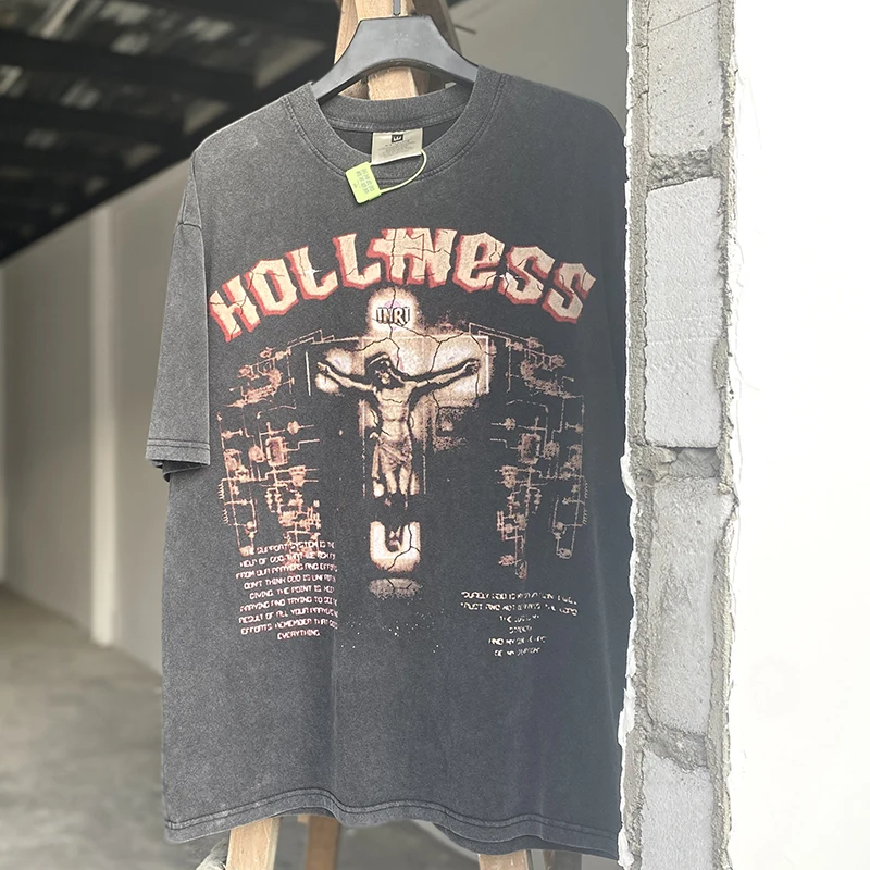 

Y2k Vintage American Fashion Brand Casual Pure Cotton O-neck Loose Short Sleeved T-shirt Oversized Retro Short Sleeved T-shirt