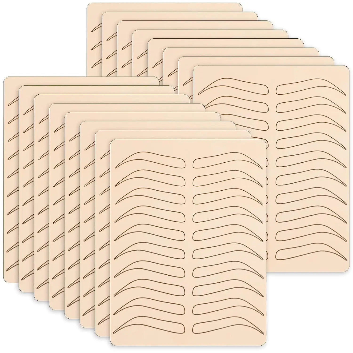 

3/5/10/20pcs Pieces Microblading Supplies Double Sided Practice Skin for Eyebrows No Ink Skin Makeup Silicone Skins to Practice