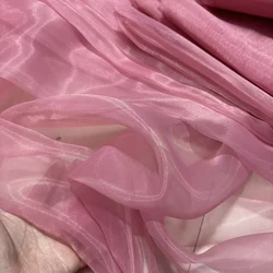 Elegant Purple Matte Organza Bridal Fabric - 150cm Wide Sheer Material for Gowns and Wedding Decor (Dark Rose)