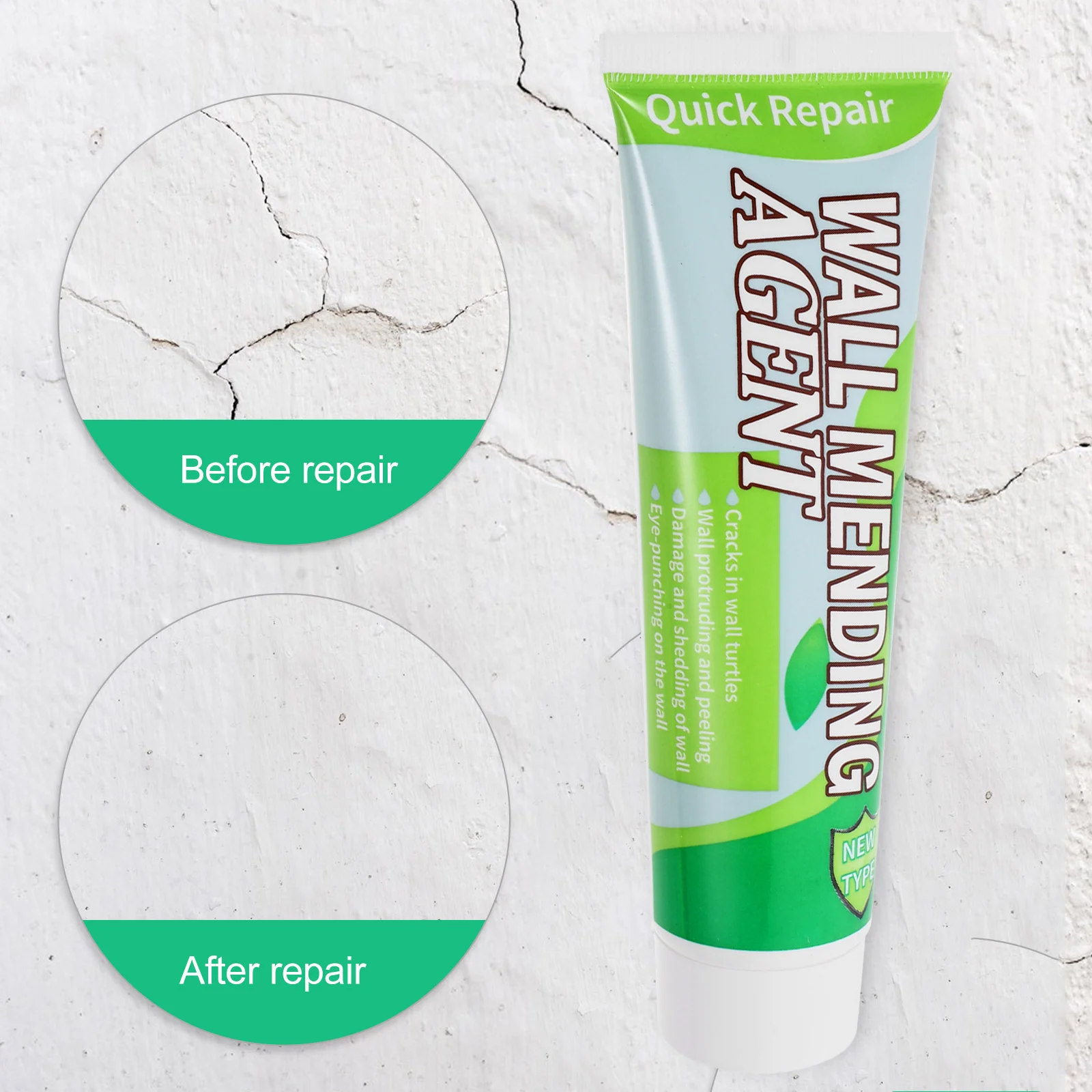 Wall Repair Cream Drywall Mending Agent Wall Repair Kit with Scraper Nozzle Drywall Cream Agent