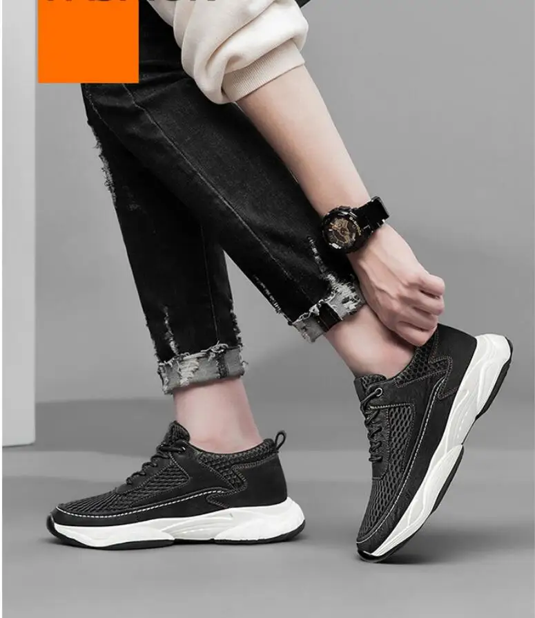 Elevator Sneakers For Men Height Increasing Casual Sports Shoes_voghion.com