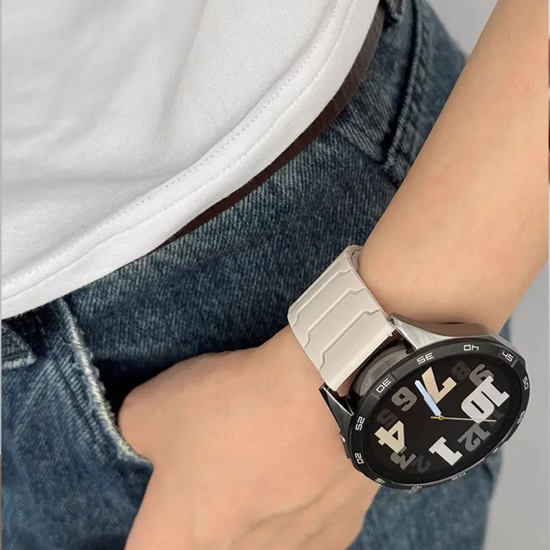 Sporty Magnetic Silicone Watch Strap - 22mm Universal Fit