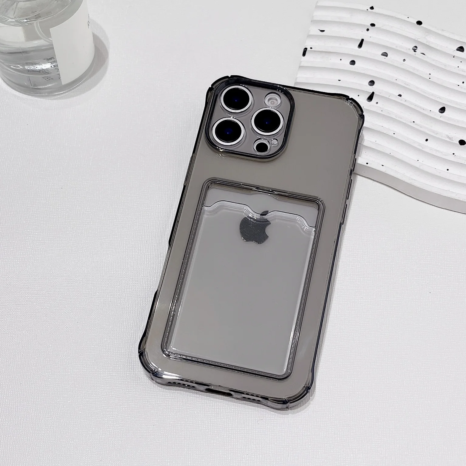 Shockproof Clear Wallet Phone Case with Card Slot Pocket
