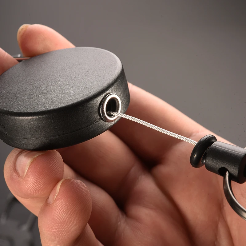 65CM Multifunctional Roll Retractable Keychain Bag Recoil ID Card Holder Keyring Key Chain Stainless Steel Rope Key Ring H61 - Image 4