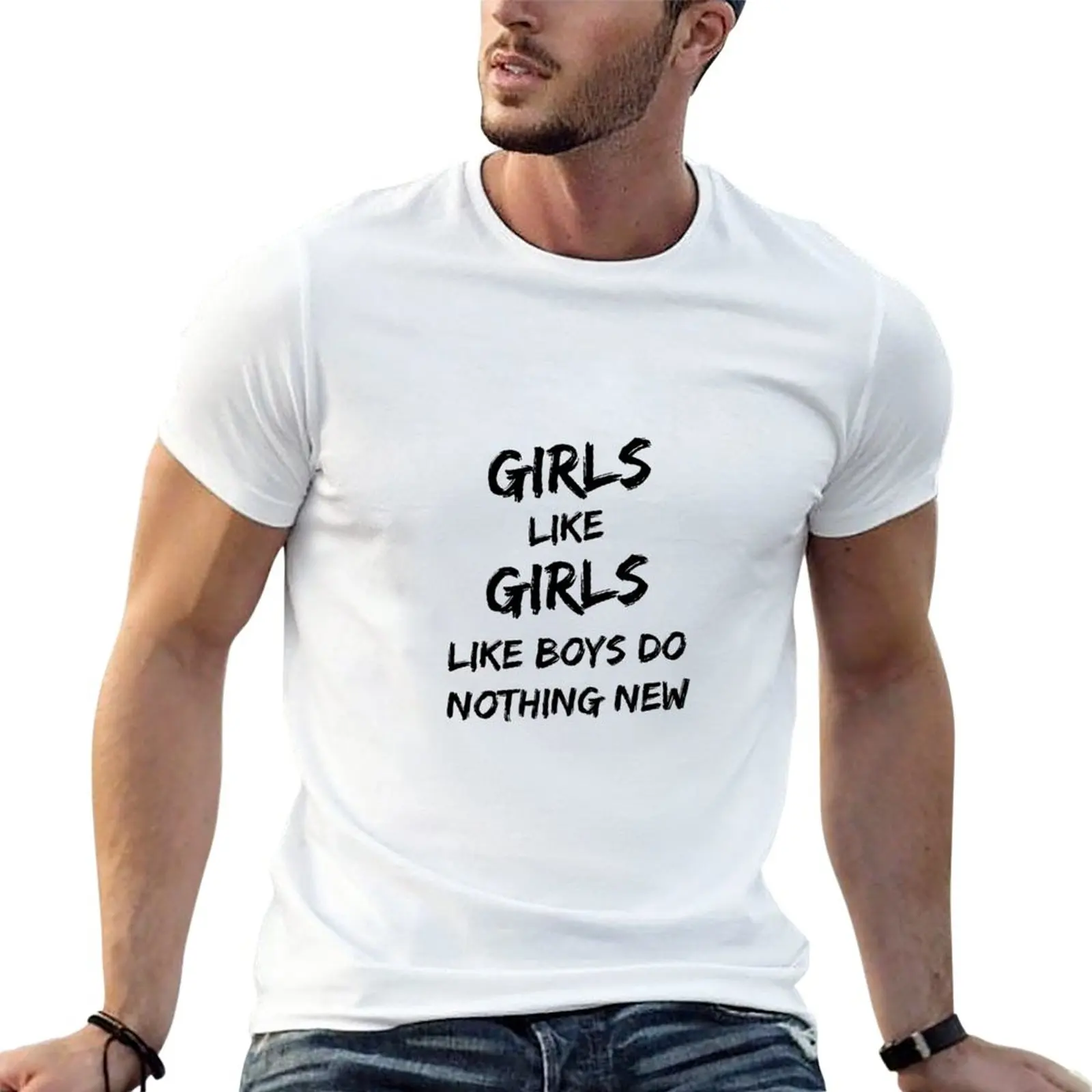 GIRLS LIKE GIRLS - BLACK T-Shirt quick drying shirt vintage clothes summer top summer clothes mens vintage t shirts