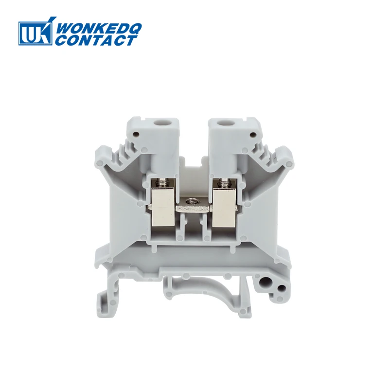 10Pcs UK5N 나사 와이어 커넥터 4mm 케이블 4mm² 피드스루 연결 12AWG 플러그 전기 마운트 DIN 레일 터미널 블록 UK 5N