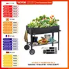 VEVOR Raised Garden Bed, 42.5 x 19.5 x 31.5 inch Galvanized Metal Planter Box, Elevated Outdoor Planting Boxes with Legs, Black 1