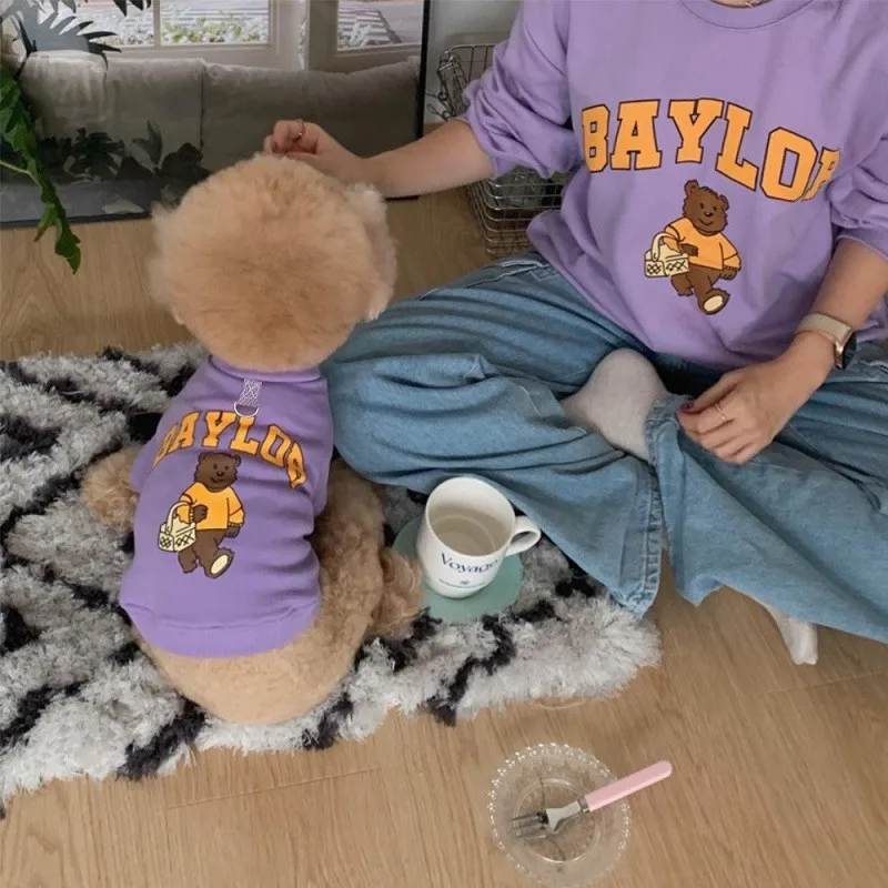 Winter Pet Clothes Cotton Bear Letter Print Costume For Large Dogs pet clothes