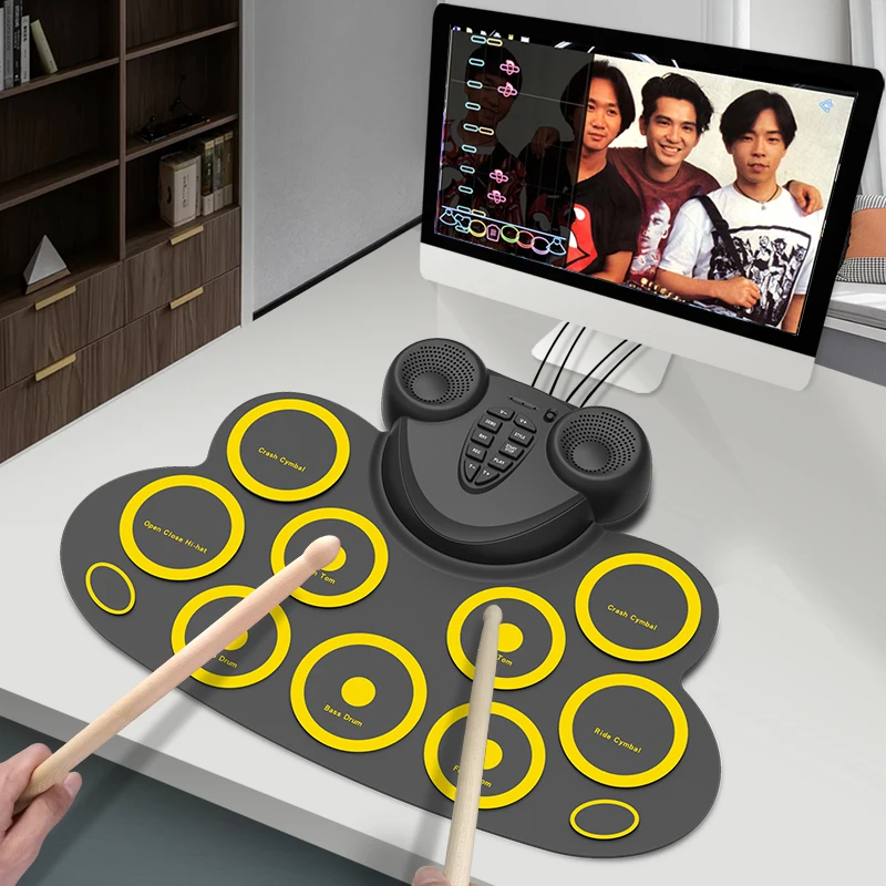 

Percussion Music Electronic Drums Pad Trigger Rhythm Mini Snare Drum Digital Training Practice Pad Eletronicos Music Equipment