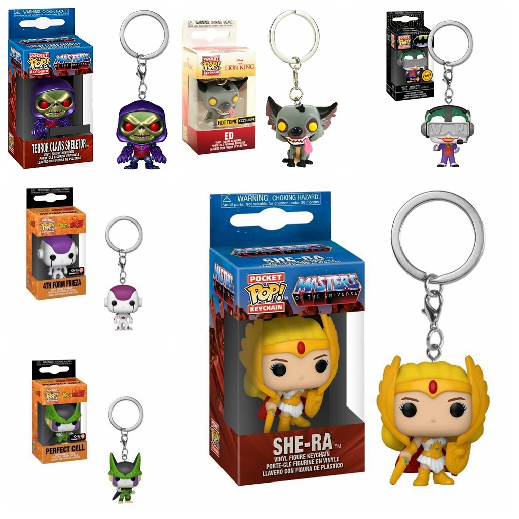 Funko Pop The Lion King Ed Perfect Cell The Joker Gamer Masters She-Ra Terror Claws Skeletor Figure Portachiavi Toys