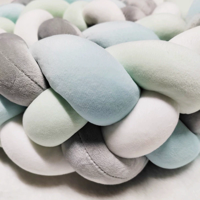 1-3.6M  침대 범퍼 수제 매듭 브레이드 직조 플러시 용 침대 보호대  방 장식