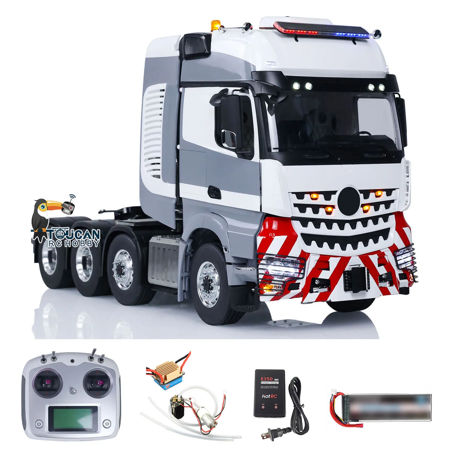 Toys DIY LESU 1/14 Metal Chassis 8x8 RC Tractor Truck Radio Control Cars Smoke Unit Sound Finished RTR Vehicle Model for Boys 2