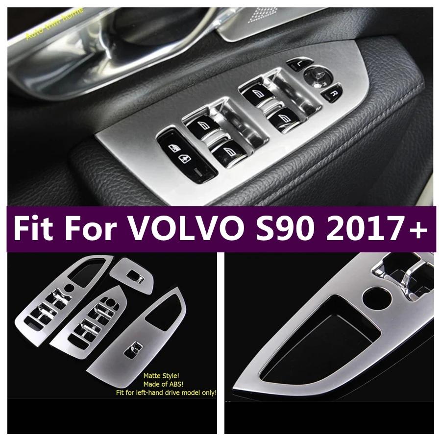 

Armrest Window Glass Lift Control Switch Button Decor Panel Cover Trim Fit For VOLVO S90 2017 2018 Car Accessories