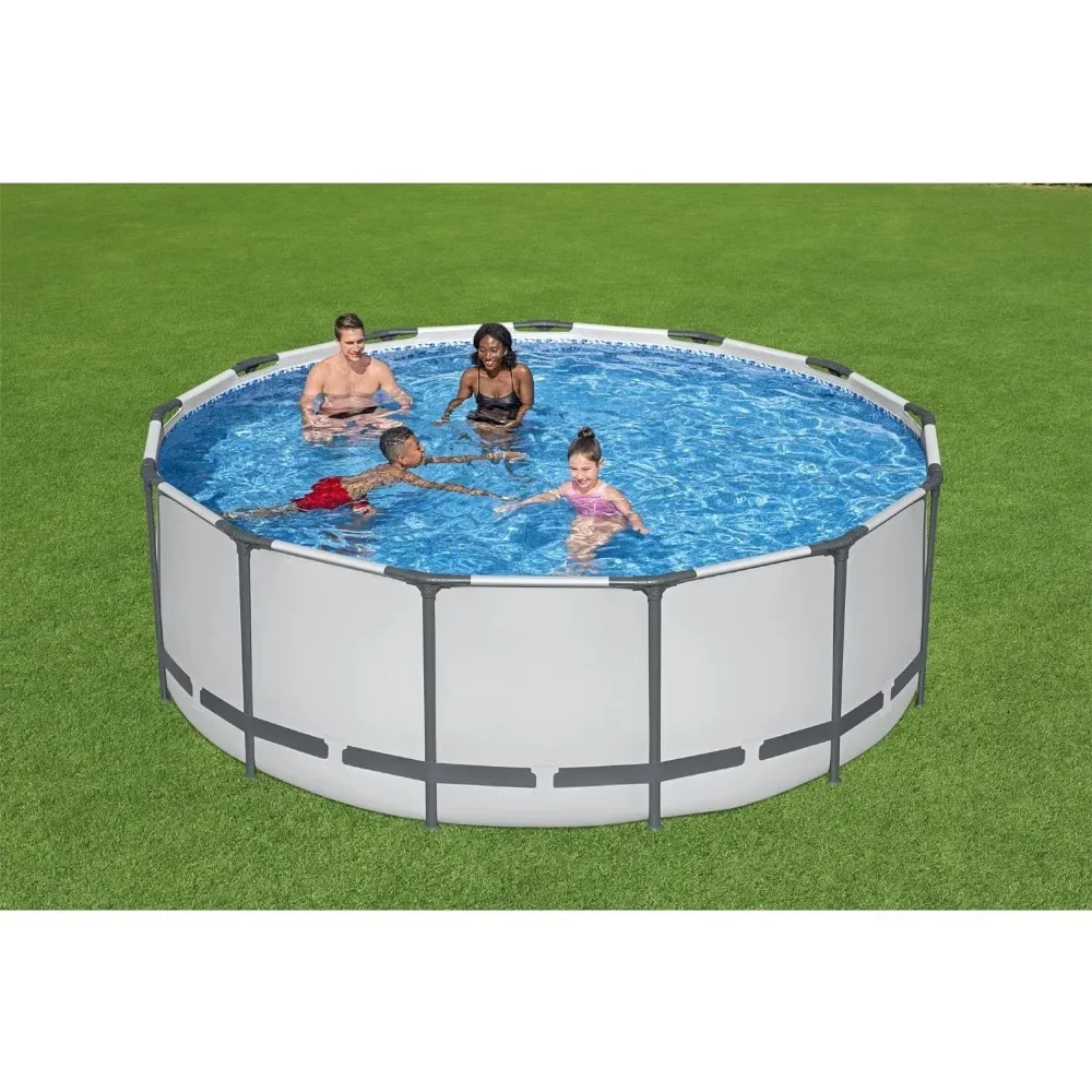 

Outdoor Hot Tubs, 13 Foot X 48 Inch Round Metal Frame Above Ground Outdoor Swimming Pool Set, Outdoor Hot Tubs