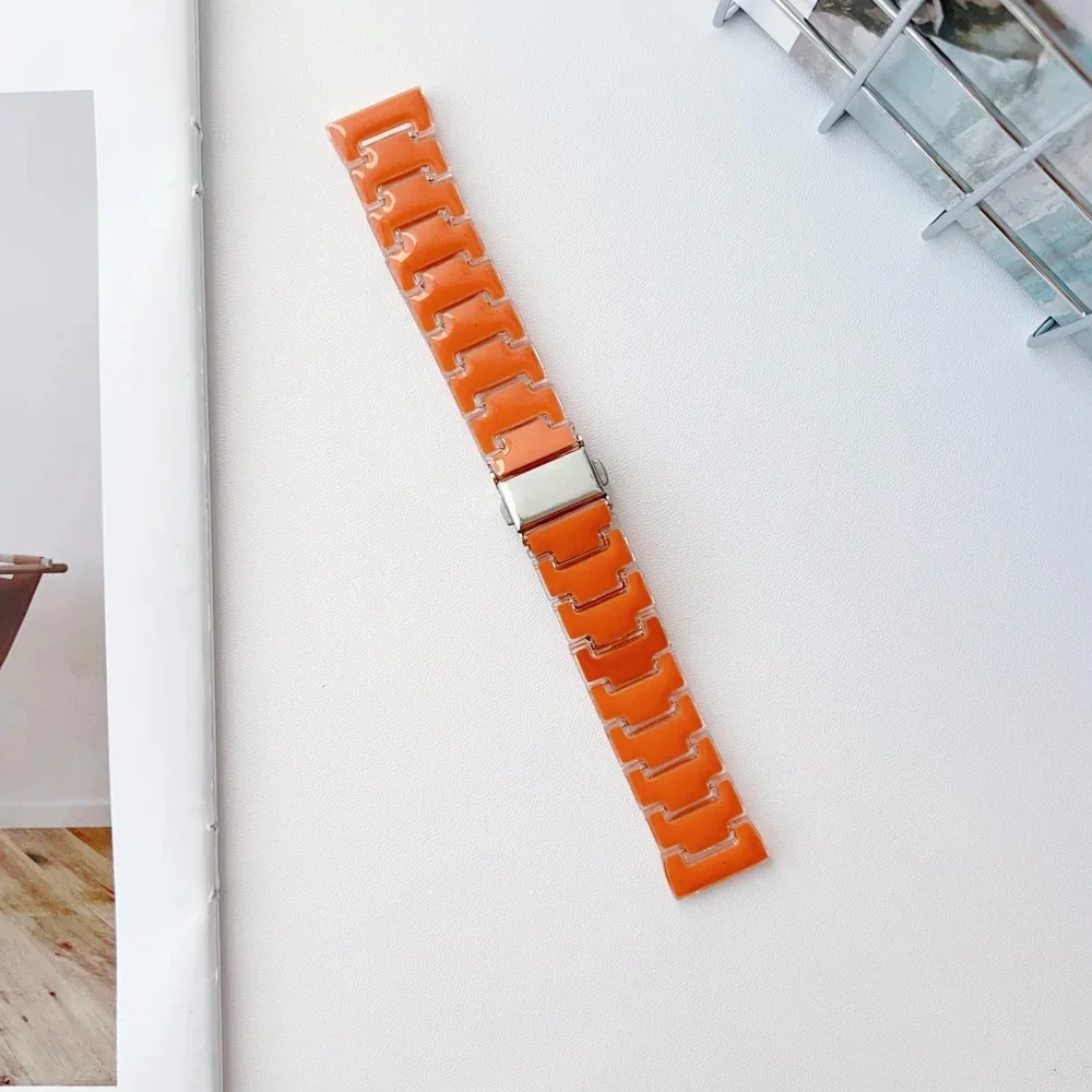 Rainbow Transparent Resin Watch Band Bracelet Accessory