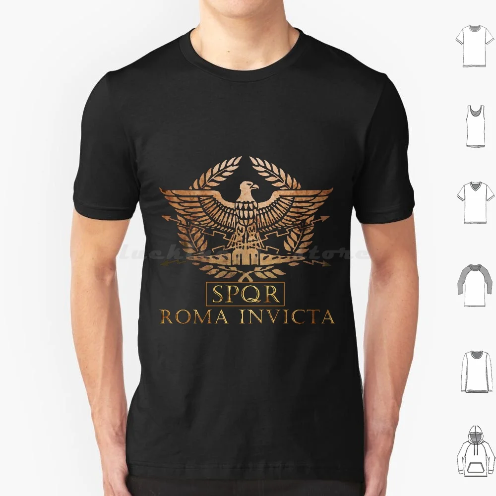 Spqr-Roma Invicta-Maglietta Non Accettata Big Size 100% Cotone Spqr Roma Invicta Unwon