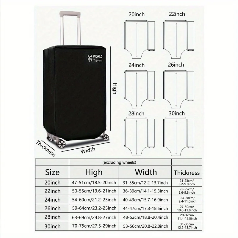 1PC Non-woven Luggage Cover Dustproof Trolley Suitcase Wear-resistant Rolling Anti-scratch Luggage Protector Cover luggage cover