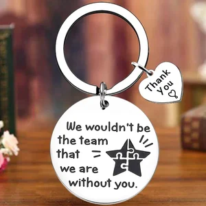 Metal Coworker Appreciation Gifts Keychain Colleague Boss Leaving Going Away Key Chain Pendant Leader Mentor Retirement Gifts