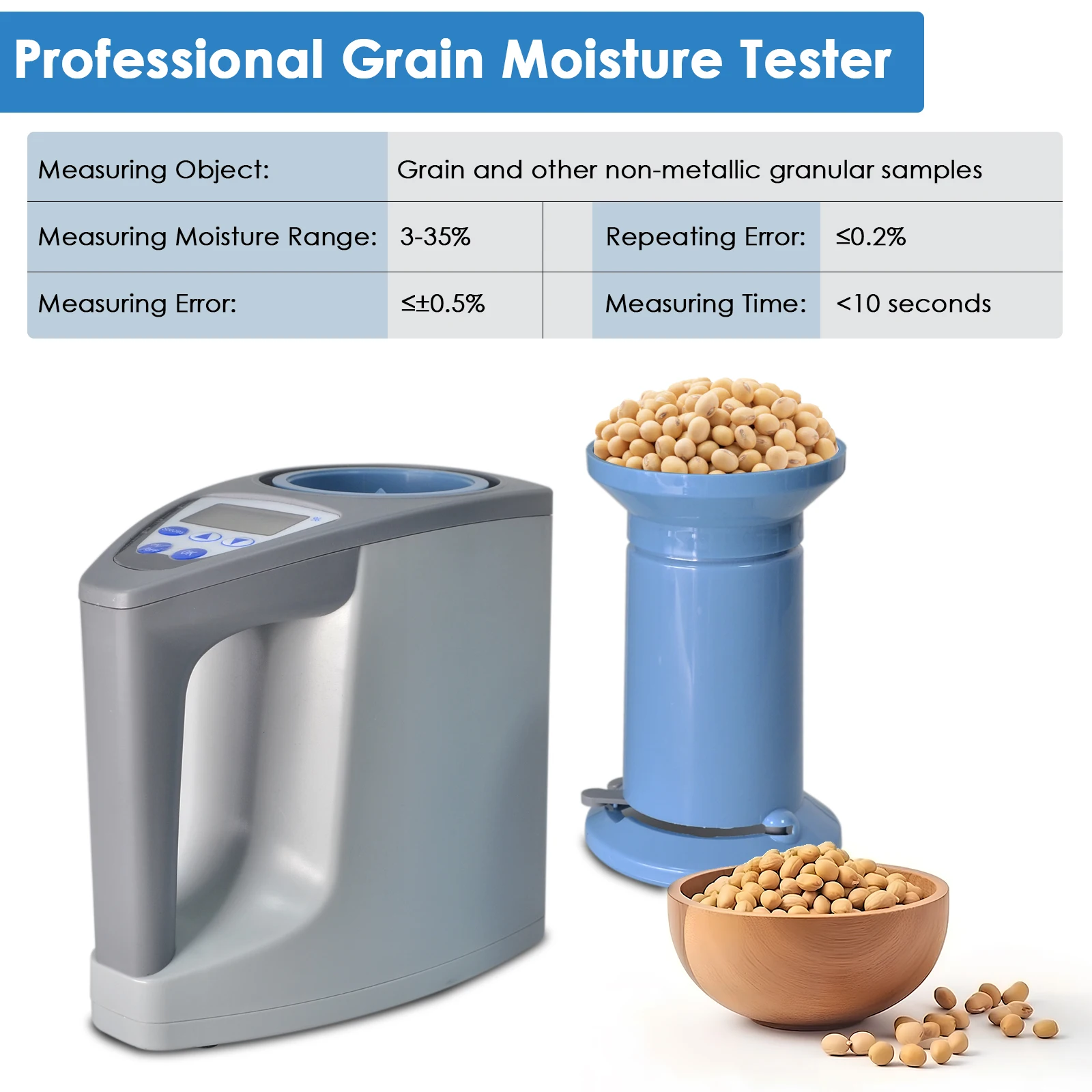 Digital Wood Moisture Meter Non-contact Timber Damp Detector High Precision Automatic Digital Grain Moisture Tester